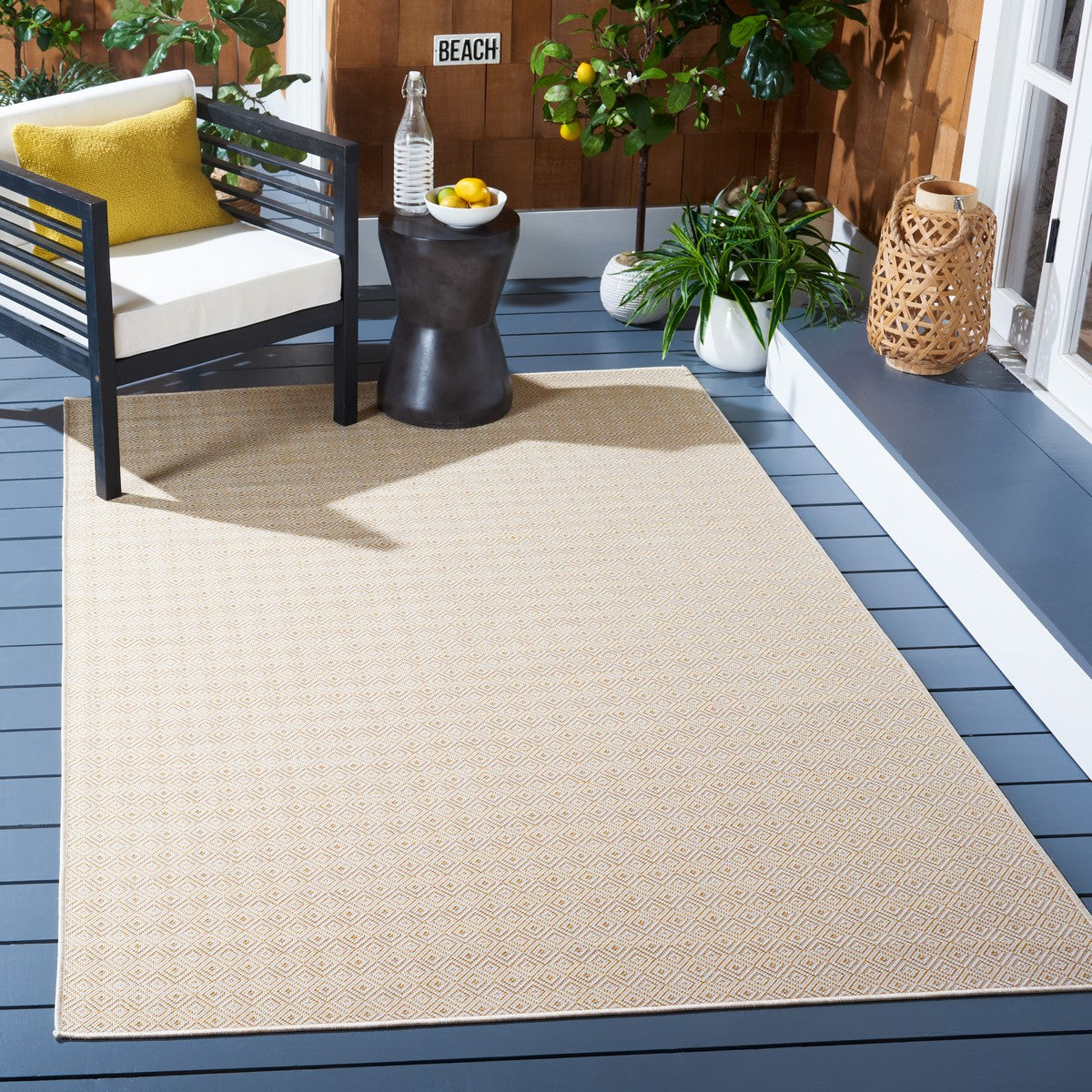  Safavieh Hampton 230 Indoor / Outdoor Rug - Grey - Bonton