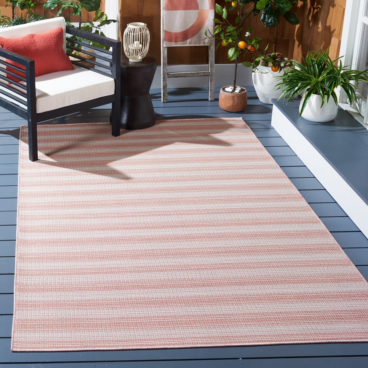  Safavieh Hampton 231 Indoor / Outdoor Rug - Black / Grey - Bonton