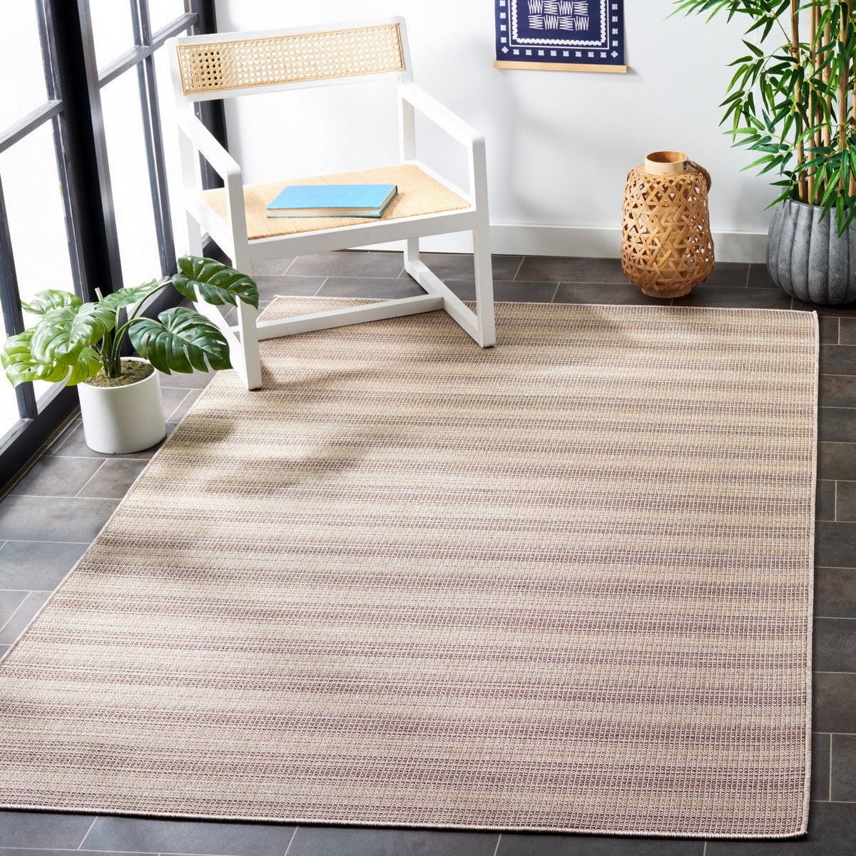  Safavieh Hampton 231 Indoor / Outdoor Rug - Black / Grey - Bonton