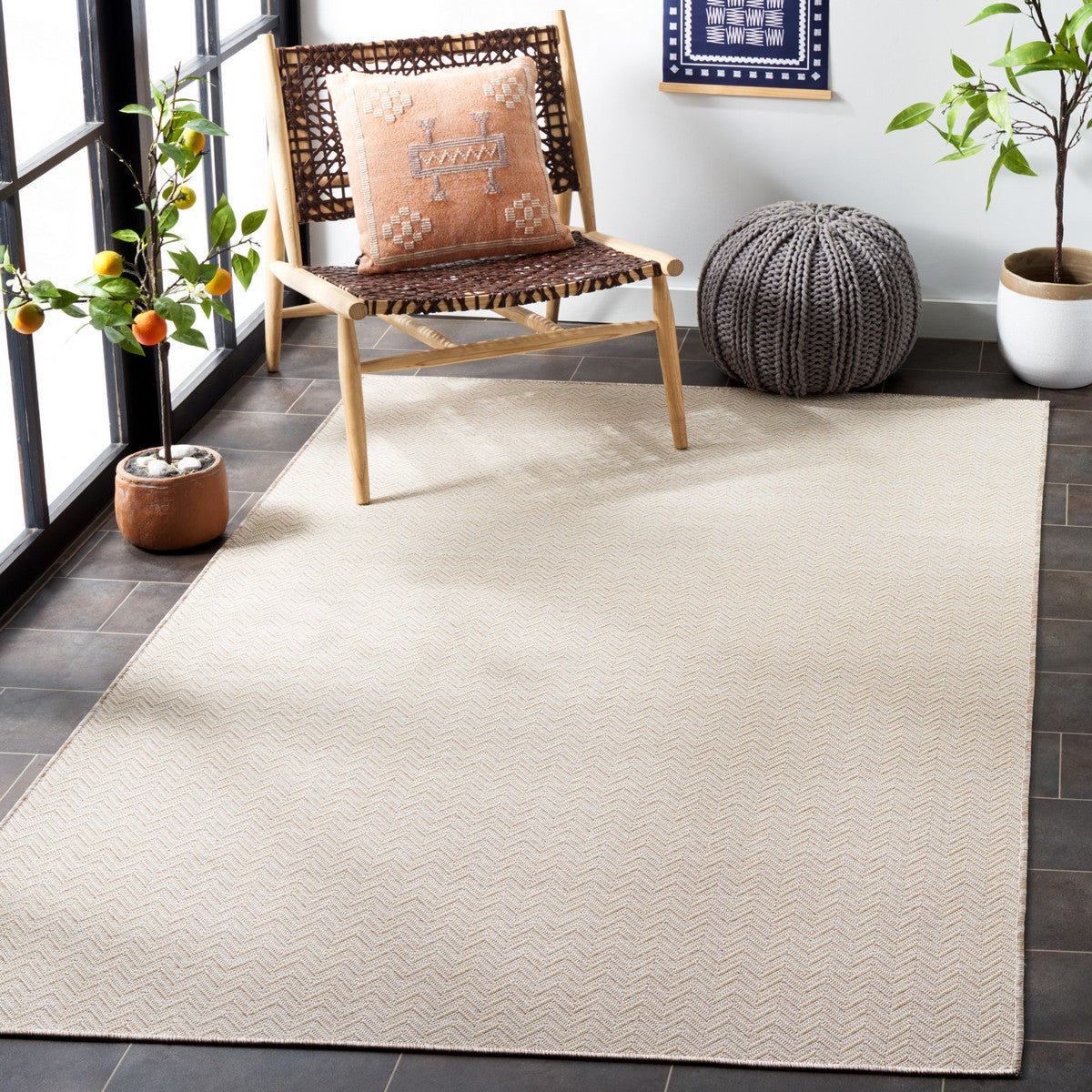  Safavieh Hampton 233 Indoor / Outdoor Rug - Beige / Ivory - Bonton