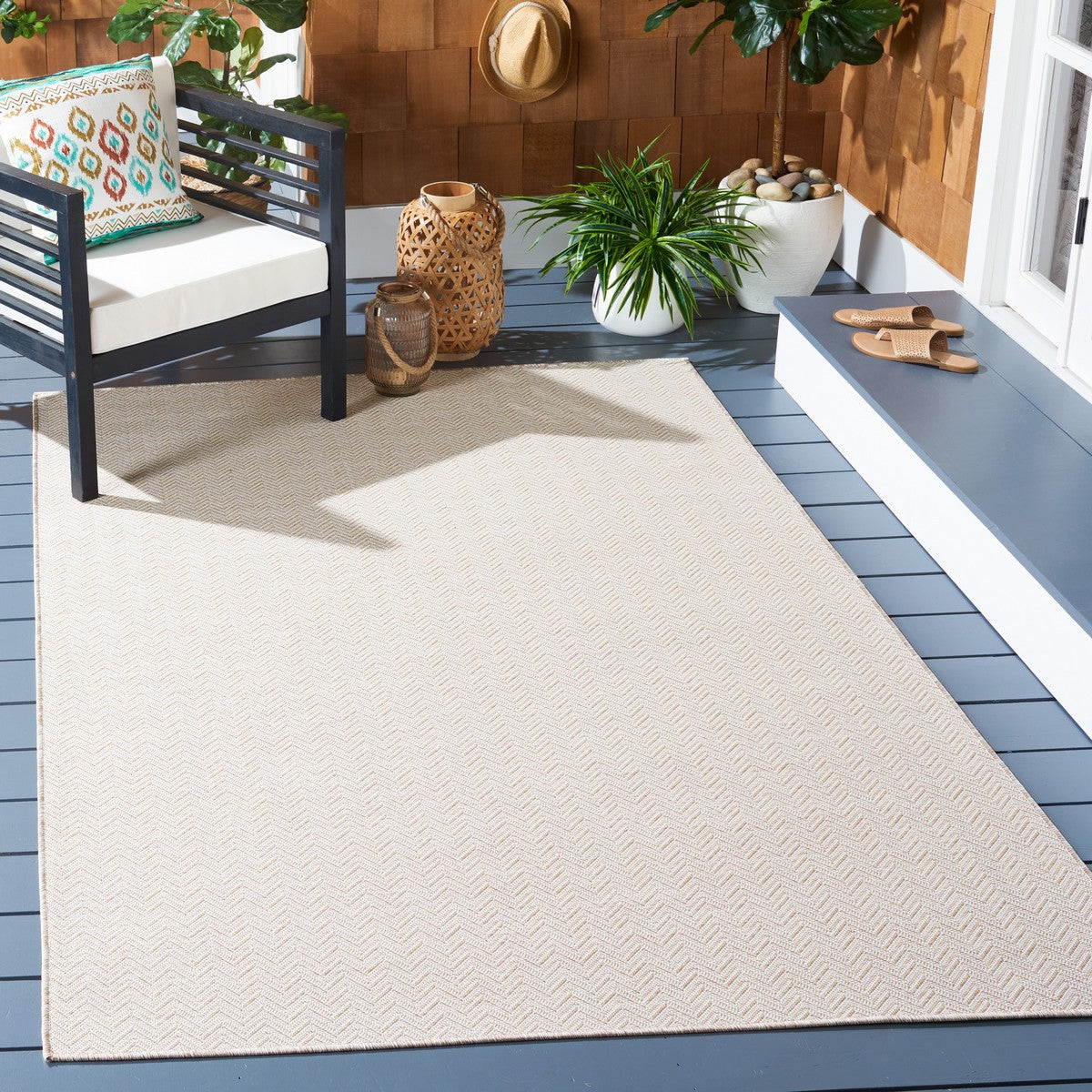  Safavieh Hampton 233 Indoor / Outdoor Rug - Natural - Bonton