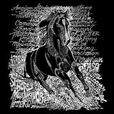 LA Pop Art Women's Word Art T-Shirt - Popular Horse Breeds