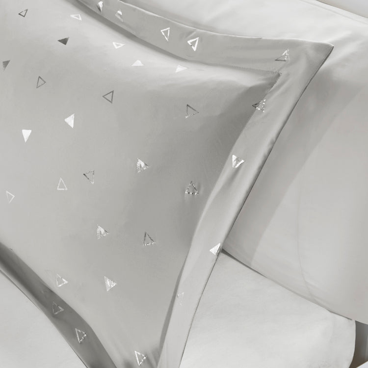 Nova Metallic Triangle Print Comforter Set