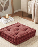 Diah Poly Chenille Square Floor Pillow Cushion