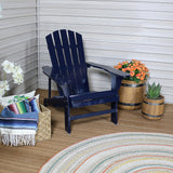 Coastal Bliss Painted Natural Fir Wood Lounge Adirondack Chair