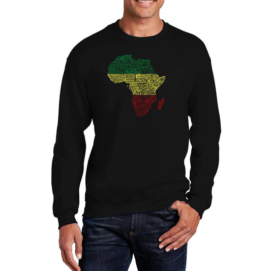 Word Art Crewneck Sweatshirt - Countries in Africa