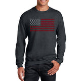 Word Art Crewneck Sweatshirt - USA Flag