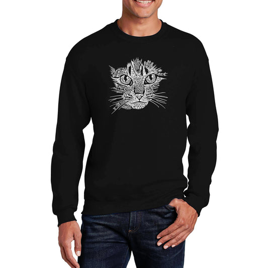 Word Art Crewneck Sweatshirt - Cat Face