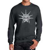 Word Art Crewneck Sweatshirt - Freedom Skull