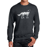 Word Art Crewneck Sweatshirt - Howling Wolf