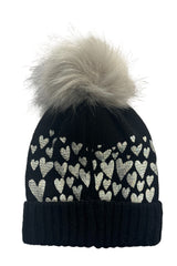 Heart Pom Beanie