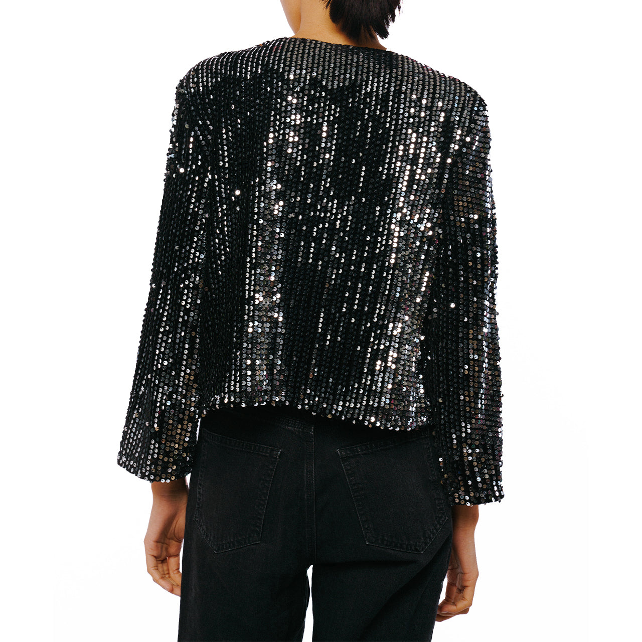  Umera Velvet Sequin Jacket - Black - Bonton