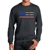 Word Art Crewneck Sweatshirt - Land of the Free American Flag