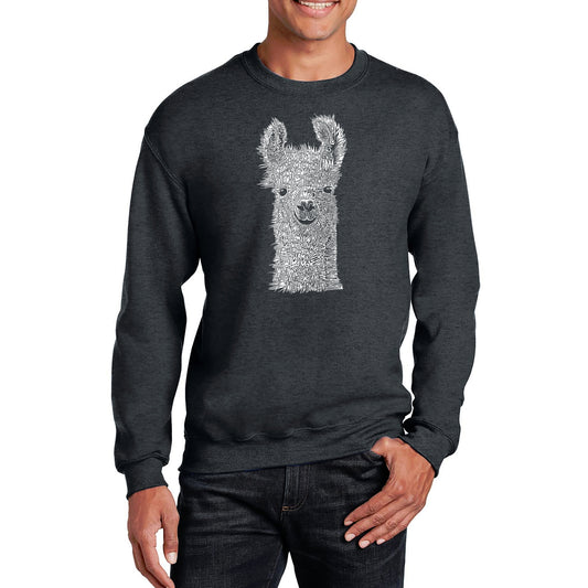 Word Art Crewneck Sweatshirt - Llama
