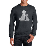 Word Art Crewneck Sweatshirt - Dogs and Cats