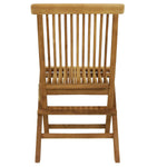 Solid Teak Wood with Light Stained Finish Hyannis Folding Dining Chair - Light Brown