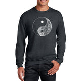 Word Art Crewneck Sweatshirt - Yin Yang