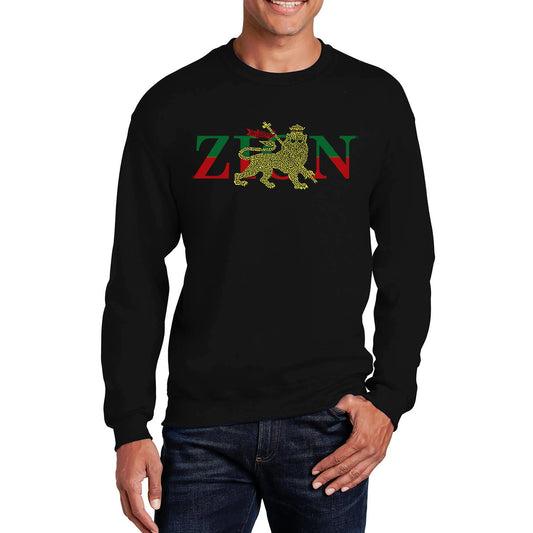 Word Art Crewneck Sweatshirt - Zion - One Love