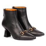 Ashley Nappa Leather Ankle Boots - Black