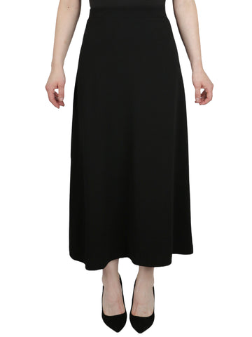 Pull On A-Line Maxi Stretch Crosshatch Skirt