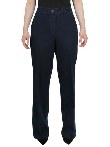 Pull On Straight Leg Polished Denim Pant