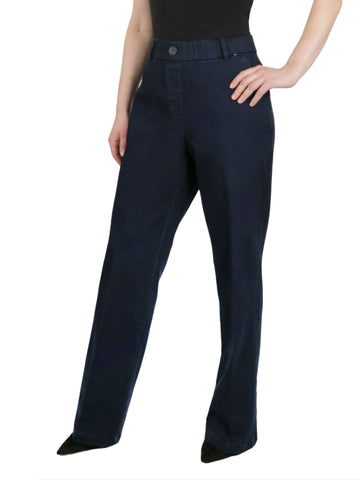 Pull On Straight Leg Polished Denim Pant