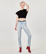 High Rise Straight Jeans in Various Colors