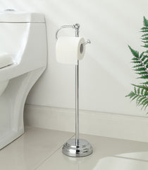 Classic Bathroom Free Standing Toilet Tissue Paper Roll Holder Stand