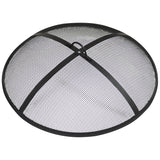 Heavy-Duty Steel Mesh Round Camp Fire Pit Spark Screen Lid with Handle