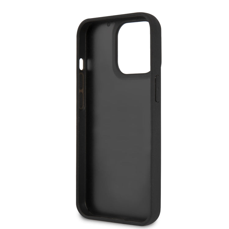 iPhone 14 Pro - PC/TPU Black 3D Rubber Case Karl Head - Karl Lagerfeld