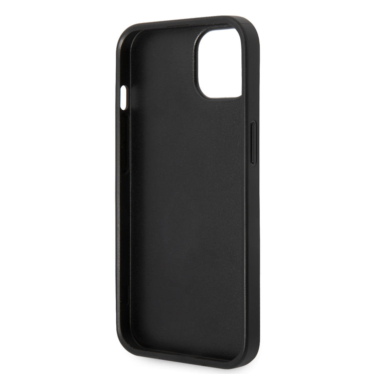 iPhone 14 Plus - PU Leather Black Case With Karl Head Patch - Karl Lagerfeld
