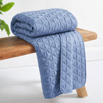 Rowan Reversible Quilted Throw - Blue