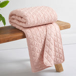 Rowan Reversible Quilted Throw - Pink