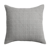 Mills Waffle Square Pillow Black