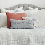 Mills Waffle Square Pillow Navy