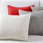 Mills Waffle Square Pillow White