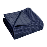 Mills Waffle Quilted Throw Black