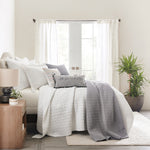 Mills Waffle Quilt Set Taupe