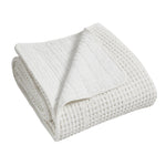 Mills Waffle Quilted Throw White