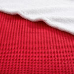 Mills Waffle Sherpa Throw Red