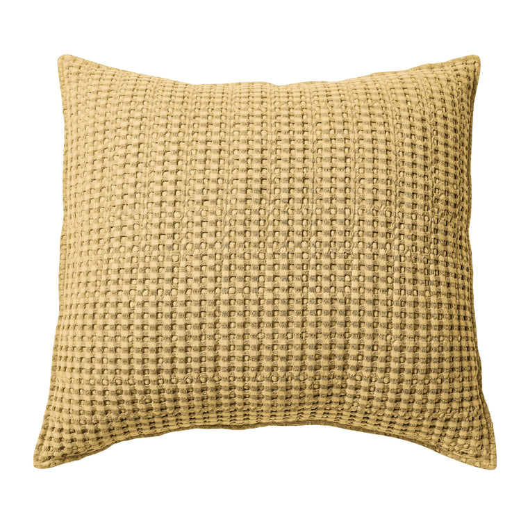 Mills Waffle Square Pillow Black