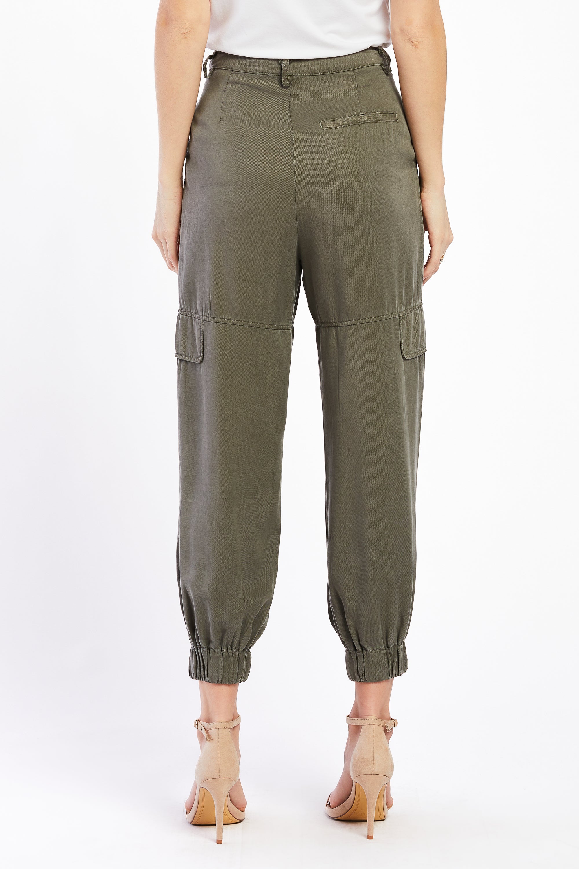  Laurent Soft Cargo Jogger Pants - Dark Olive - Bonton