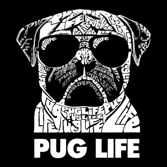 Word Art Hooded Sweatshirt - Pug Life