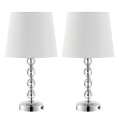 Nola Stacked Crystal Ball Lamp Set of 2