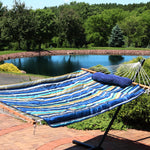 Weather-Resistant Quilted Hammock Cushion Pad and Hammock Pillow 73" x 53"