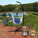 Tufted Victorian Hammock Hanging Chair with Stand