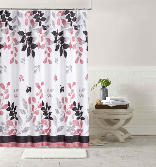 Leaves Shower Curtain with Hooks 13 Piece Set