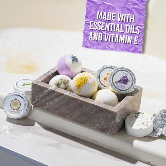 Essential Oil Shower Steamer and Bath Bomb Set - 11 Piecess