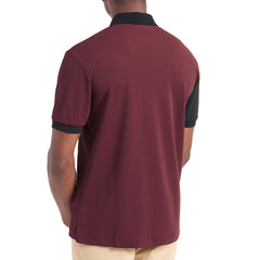 Pique Color Short Sleeve Blocked Polo