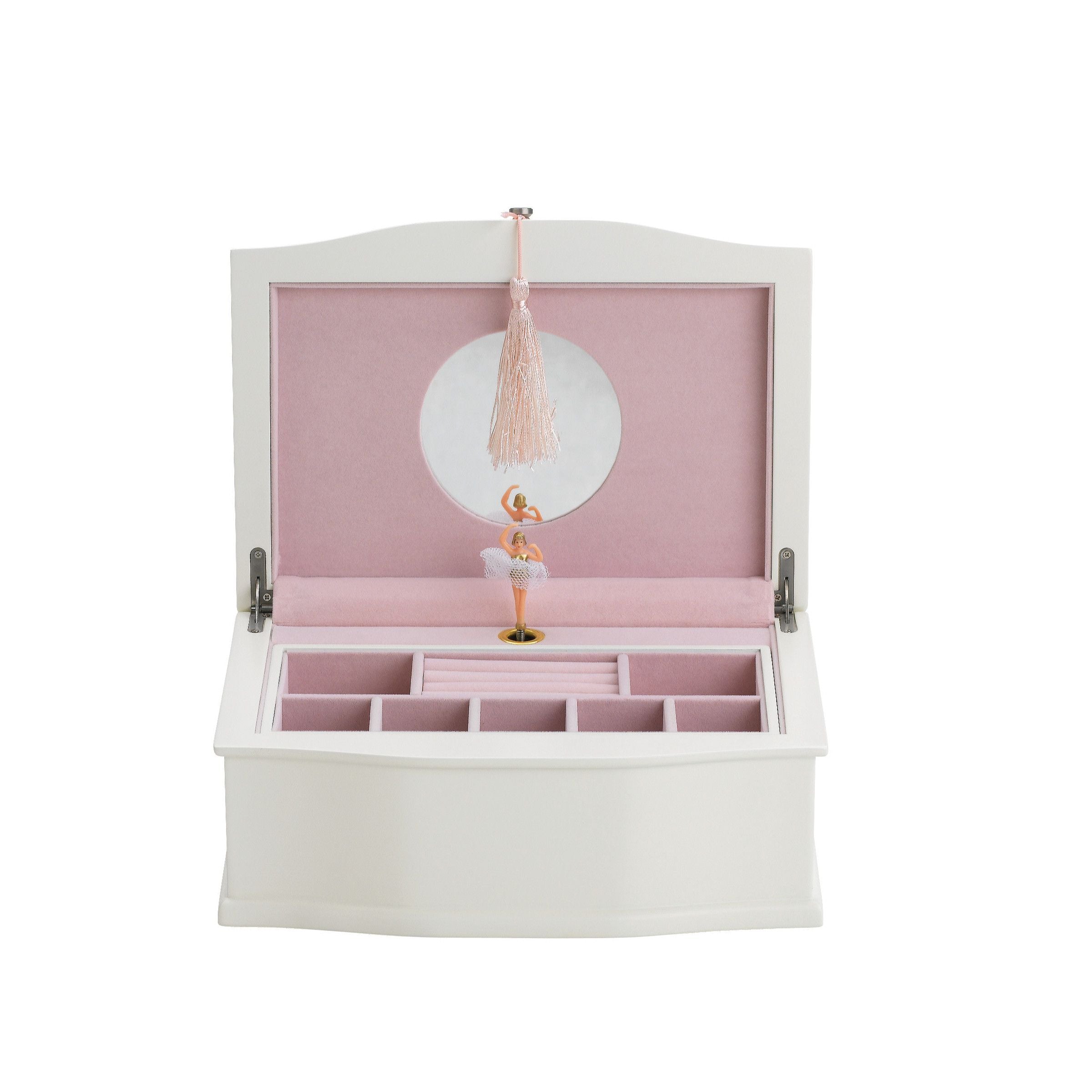  Reed & Barton Ballerina Musical Chest Jewelry Box - White - Bonton